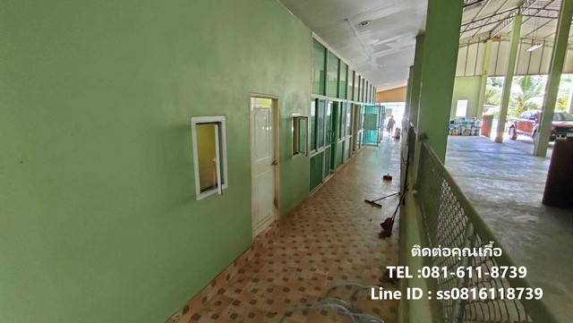 ขาย/เช่า ที่ดิน โกดัง/ออฟฟิศ พร้อมบ้าน 2 หลัง ถนนเลียบคลองบางพรม