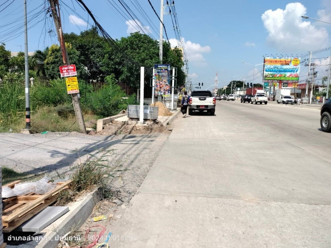 ขายที่ดินคลองเจ็ด 65 ตารางวา ติดถนนคอนกรีตสาธารณะ ถมแล้ว ซอย เมตตา อ.ลำลูกกา จ.ปทุมธานี