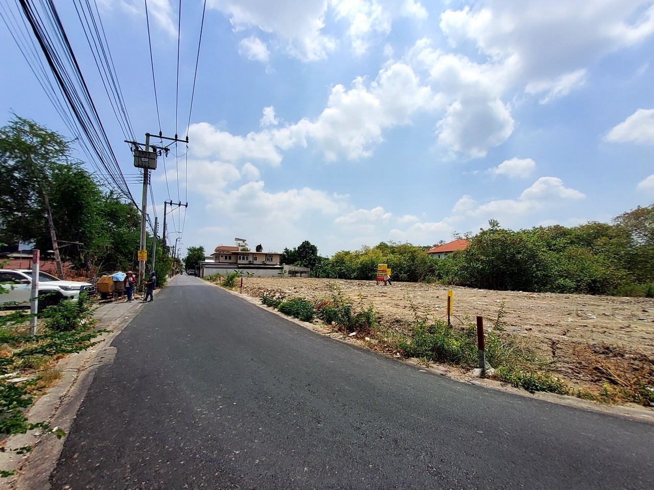 ขายที่ดินใกล้วงแหวนกาญจนาภิเษก 393 ตารางวา ติดถนนคอนกรีต ถมแล้ว ซอย คู้บอน 28 คันนายาว กทม.