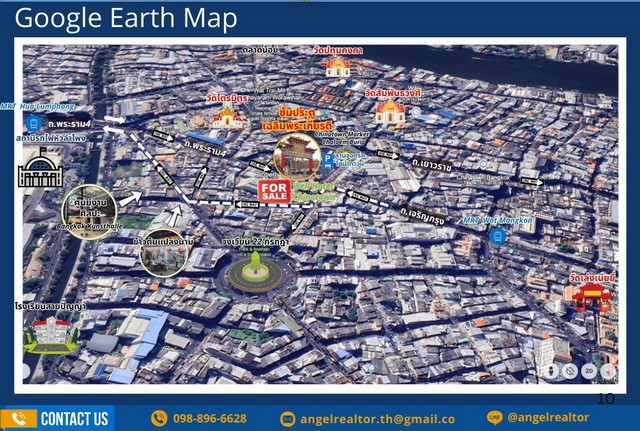 ขายตึก 2 คูหา ติดถนน ย่านไชน่าทาวน์ เยาวราช เจริญกรุง สัมพันธวงศ์ ทรงวาด กทม