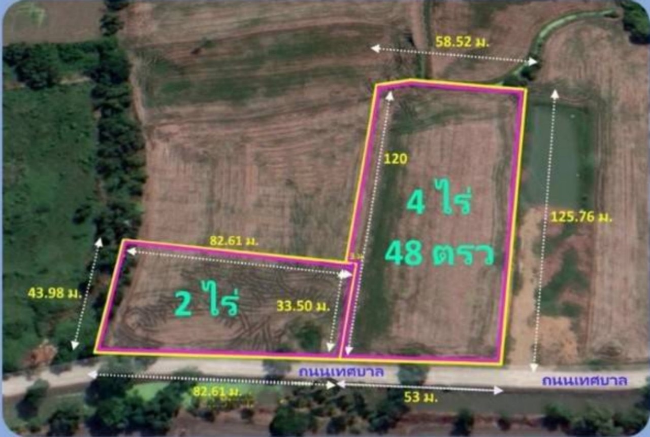 ขายด่วน ที่ดินบ้านปทุม 6 ไร่เศษ ติดถนนคอนกรีตสาธารณะ ซอยวัดบัวแก้ววราราม อ.สามโคก จ.ปทุมธานี