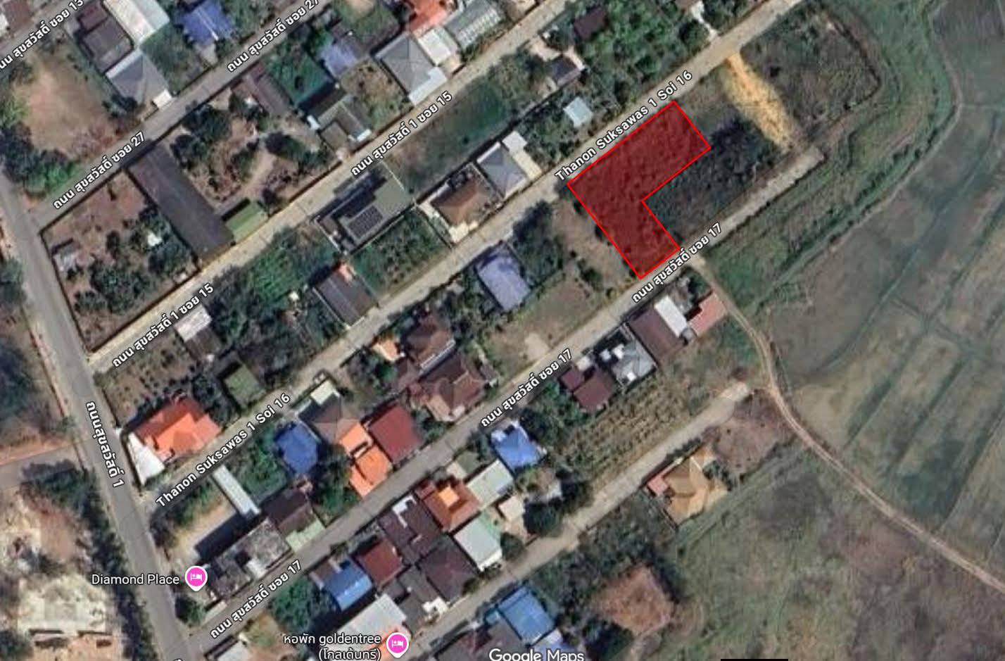 ขายที่ดิน 251.8 ตรว 7 ล้านบาท ใจกลางเมืองลำปาง เจ้าของขายเอง