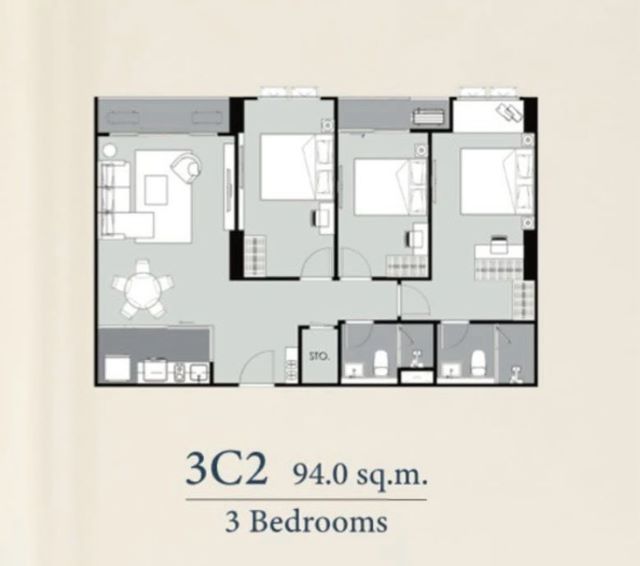 CM04421 ขายดาวน์ คอนโด ศุภาลัย เอลีท สุขุมวิท 39 Supalai Elite Sukhumvit 39 แขวงคลองตันเหนือ เขตวัฒนา กรุงเทพมหานคร 10110  เนื้อที่ 93.5 0 ตรม.  3 ห้องนอน 2 ห้องน้ำ 