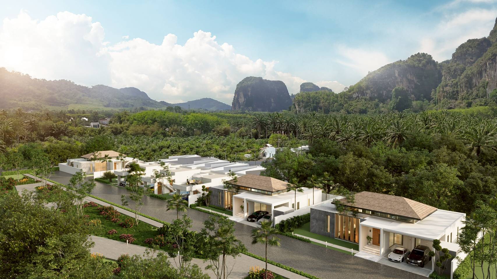 ขายพูลวิลล่าหรู อ่าวนาง กระบี่ วิวภูเขา 360 องศา ใกล้ทะเล - GRAND VILLE