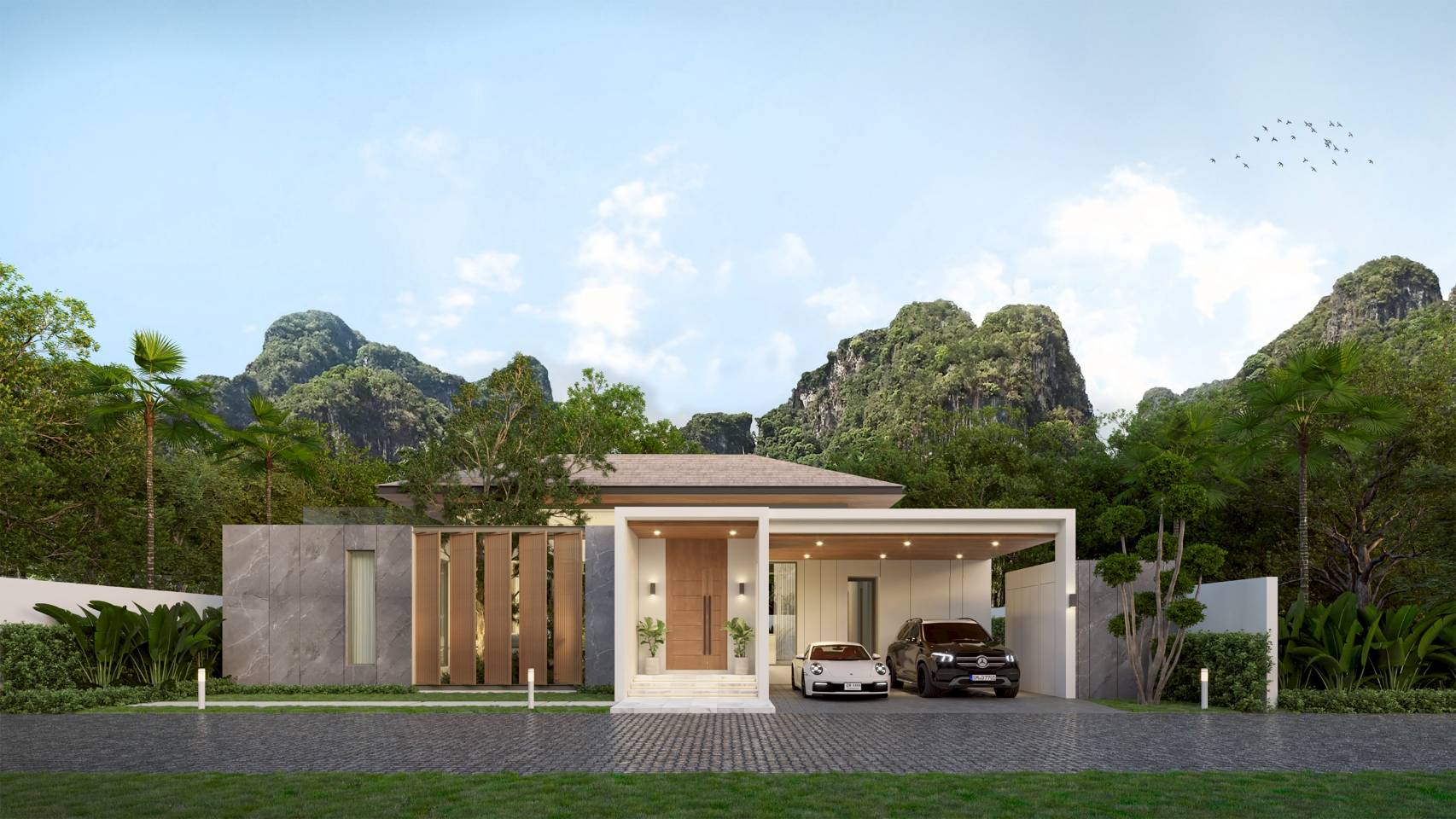 ขายพูลวิลล่าหรู อ่าวนาง กระบี่ วิวภูเขา 360 องศา ใกล้ทะเล - GRAND VILLE