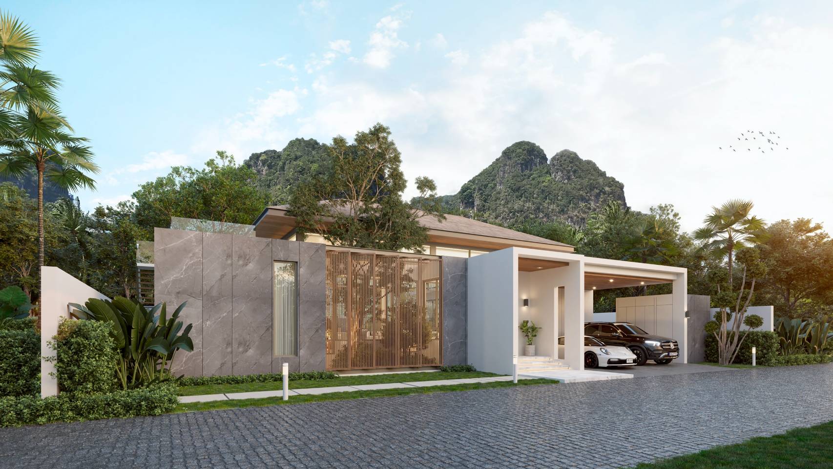 ขายพูลวิลล่าหรู อ่าวนาง กระบี่ วิวภูเขา 360 องศา ใกล้ทะเล - GRAND VILLE